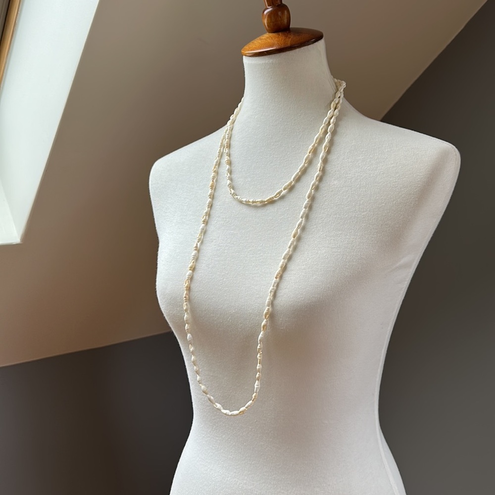 Hawaiian Laiki Shell Lei Necklace